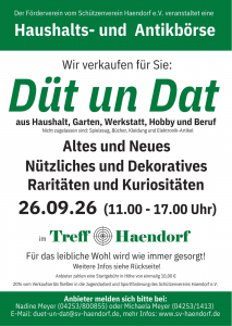 Düt un Dat, 26.09.26, 11.00 - 17:00 Uhr